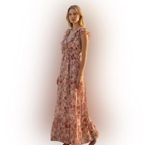 Indulge Floral Blush Maxi Dress